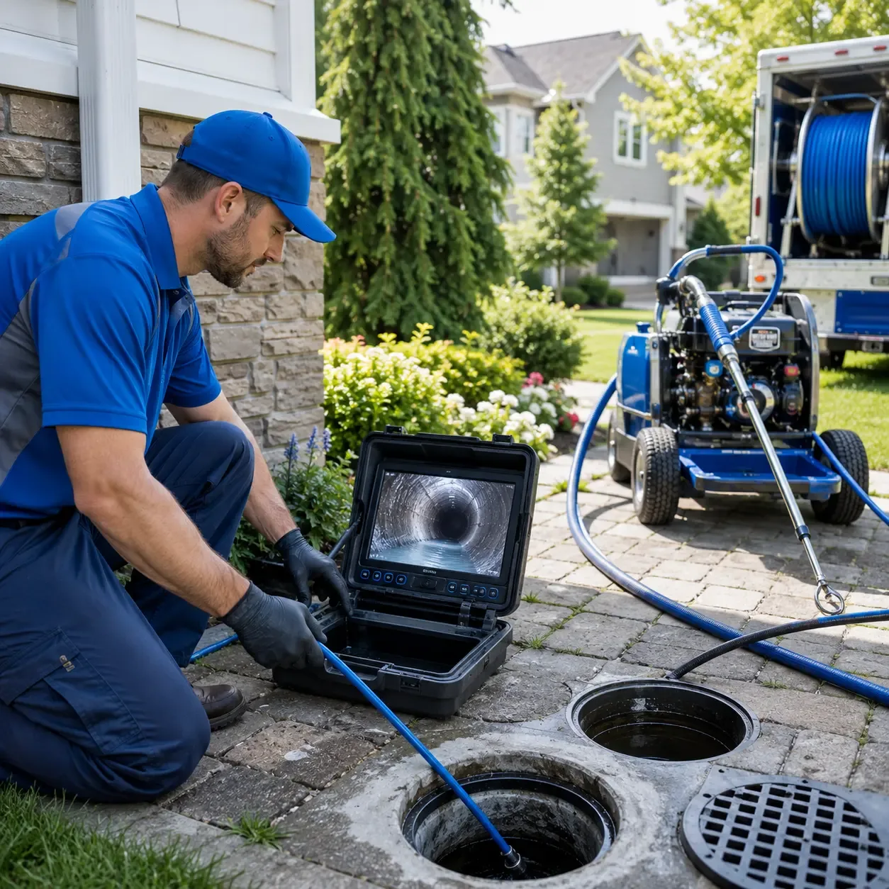 Outdoor drain cleaning professionals serving Neffs, OH